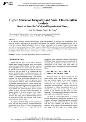  Social Reproduction -  An Ode to Inequality and the Struggle for Educational Liberation